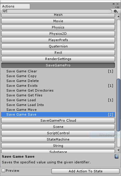 Save Game Pro - PlayMaker Actions